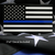 Thin Blue Line Police back the Blue sticker on flag