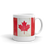 mug handle on right with flag of Canada