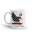 American flag printed on eagle landing on white coffee mug