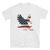 white t-shirt with American eagle landing print