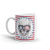 stars and stripes surround skull wearing flag sunglasses on coffee mug